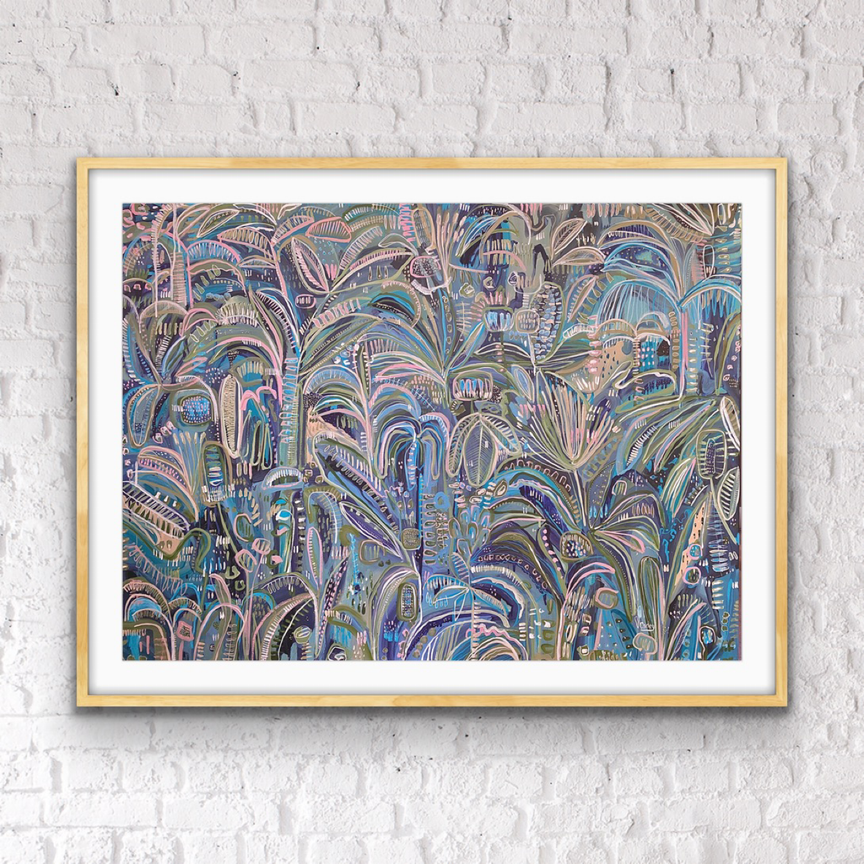 Buy &#39; AQUA PALMS &#39; LIMITED EDITION ART PRINT - The Interiors Assembly