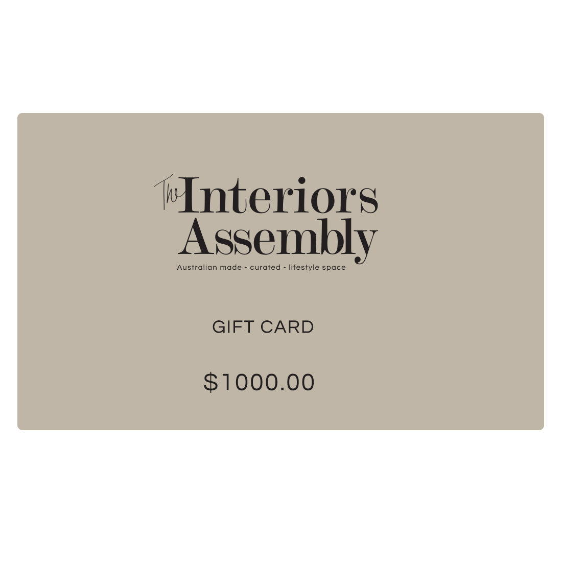 Buy Gift Card - The Interiors Assembly